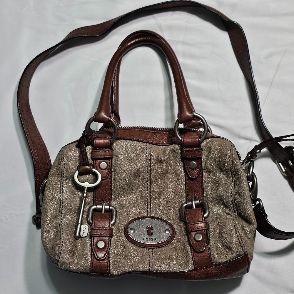 Silver Fossil Maddox crossbody bag